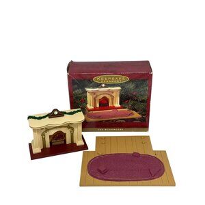 VTG 1993 Hallmark Keepsake Ornament | The Bearingers Fireplace with Floor Base
